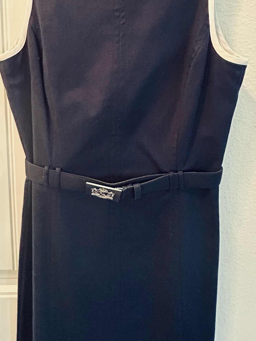 Lauren Ralph Lauren Black Sleeveless Belted Midi Dress